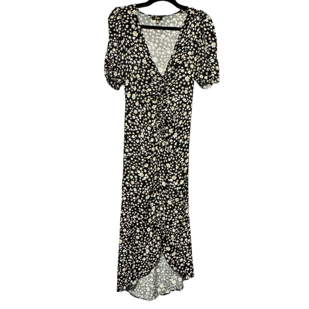 AFRM Macy Daisy Ditsy Floral Print Shirred Maxi 90s Y2K Puff Sleeve Dress - Picture 2 of 13